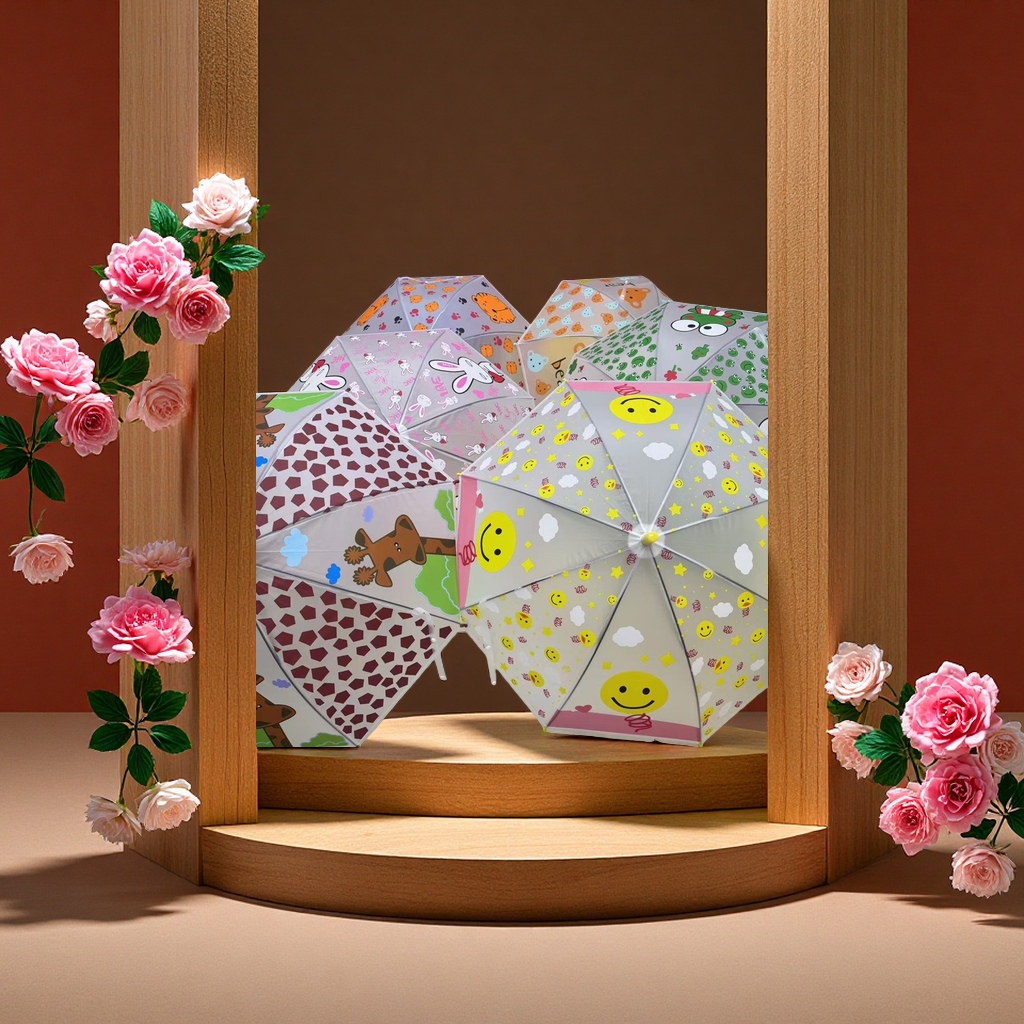 童伞50公分8开自动伞防风遮阳儿童雨伞便携轻便