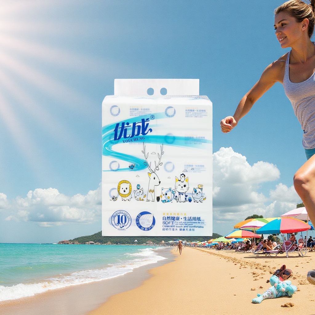 This paper towel is flexible, absorbent, thickened and suitable for family use, with a large capacity of 200 sheets