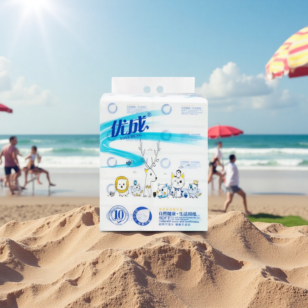 This paper towel is flexible, absorbent, thickened and suitable for family use, with a large capacity of 200 sheets Specification image