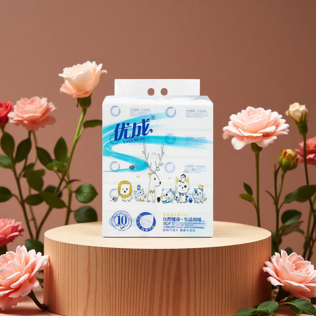 Flexible and thickened tissue paper for home use, 180 pieces in individual packaging details Picture