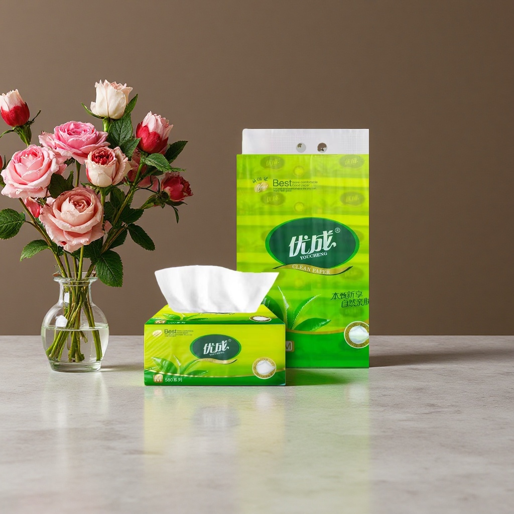 The tissue paper is flexible and thickened. 100-strip tissue paper is soft and does not shed fibers. It is a household toilet paper tissue Specification image