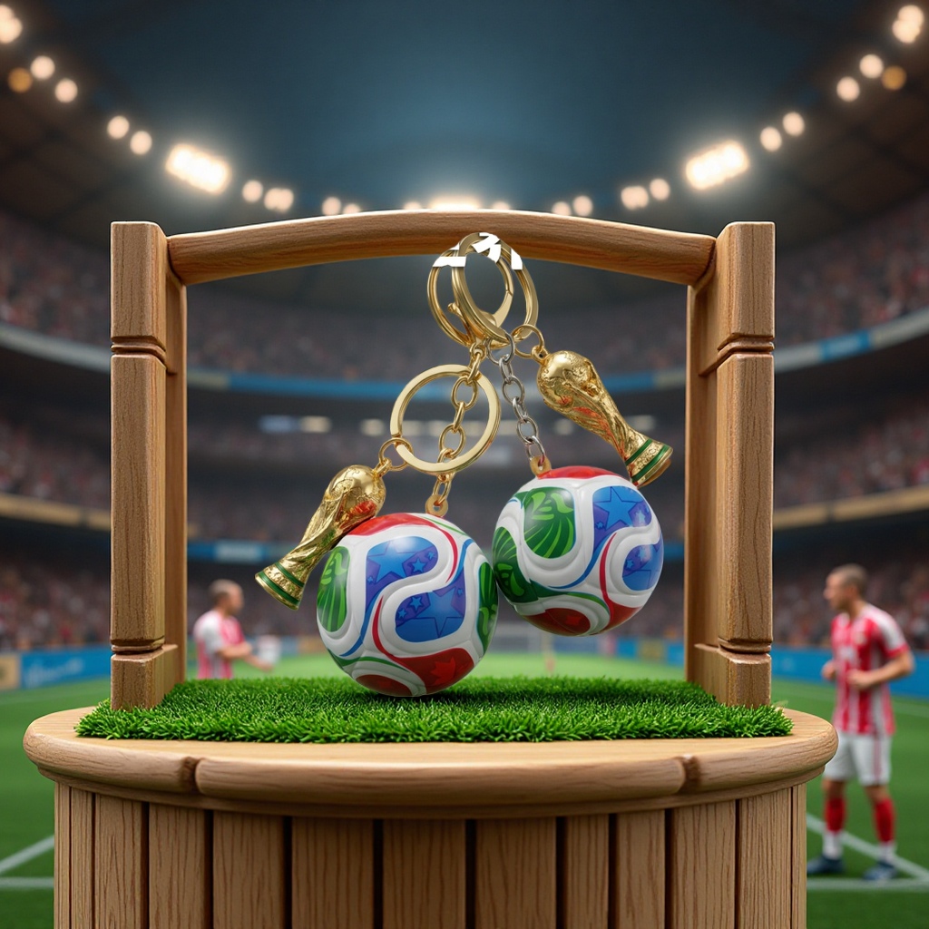 Limited edition metal keychain pendant for the World Cup World Cup Trophy