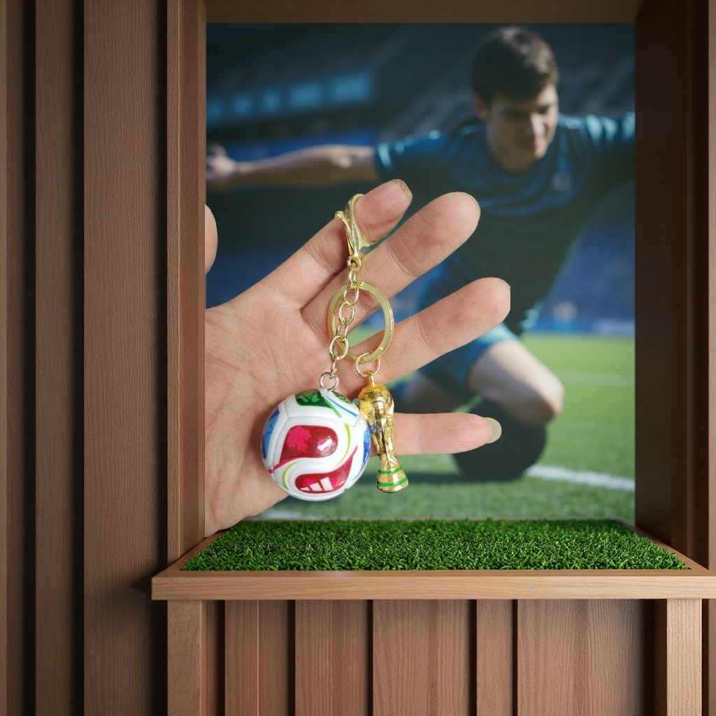 Limited edition metal keychain pendant for the World Cup World Cup Trophy Specification image