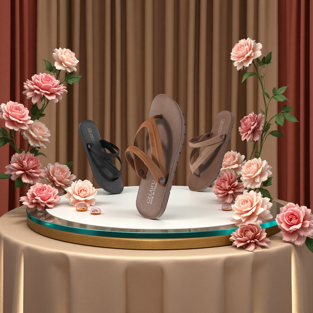 Crystal slippers are fashionable summer sandals and slippers for women