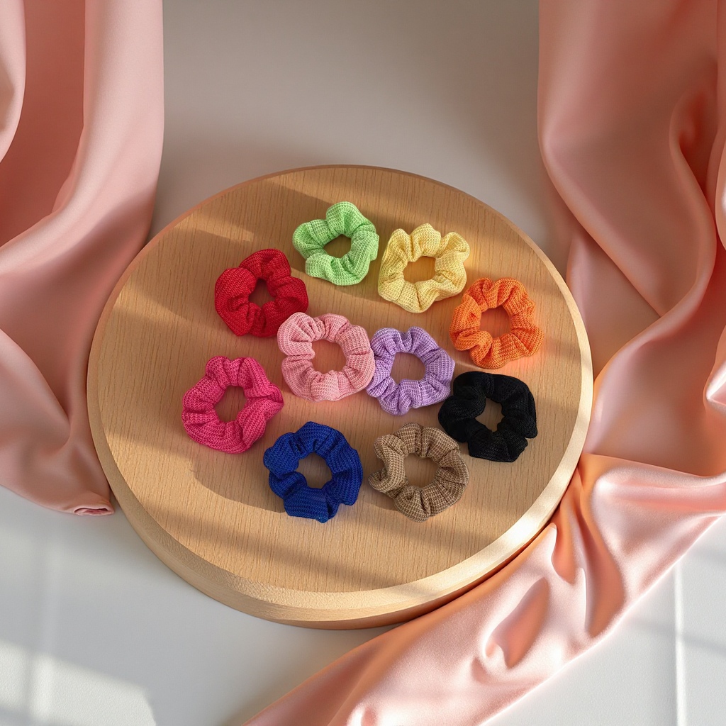 Colorful woolen knitted hair band and headband for women, simple and elegant, high-elasticity and durable leather band hair accessory