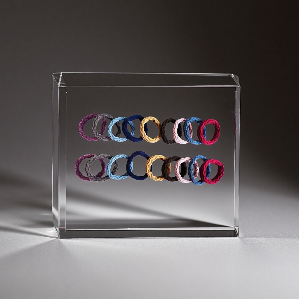 High-elasticity women's seamless hair band, thick ponytail hair tie, simple and durable Korean hair tie leather case details Picture