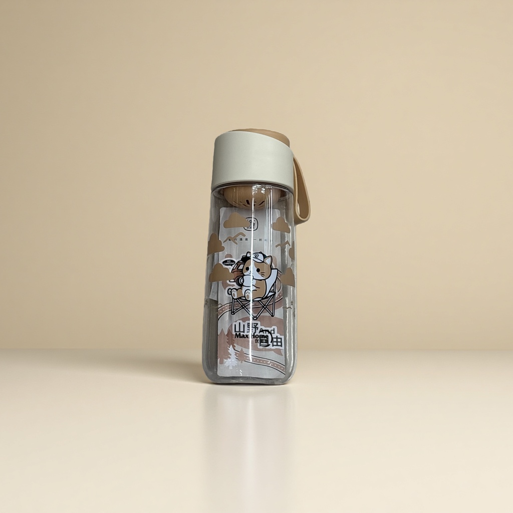 Plastic cup, large-capacity, high-temperature resistant household cup, transparent, durable, anti-drop cup, 550ML, HC-5763-1003L Specification drawing
