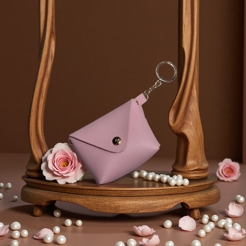 小零钱包素色帆布零钱包pu箱包拉链拉尾绳