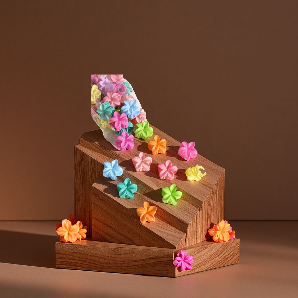 跨境爆款热卖带葱粉小爪夹细节图