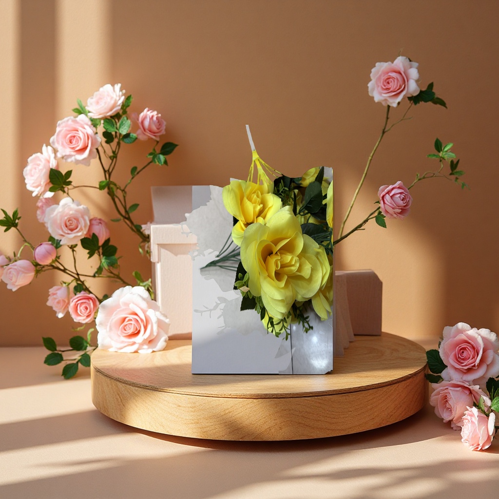 Artificial and preserved flower decorative items for the living room, bedroom, table, and as a birthday gift for my girlfriend Specification image