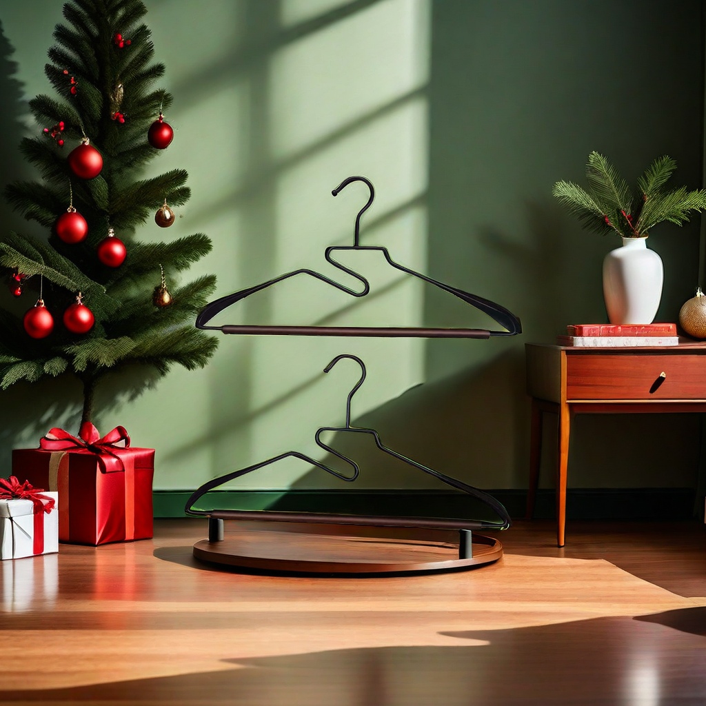 Simple anti-slip thickened plastic clothes hanger for storage and organization, multi-functional household hanging items details Picture