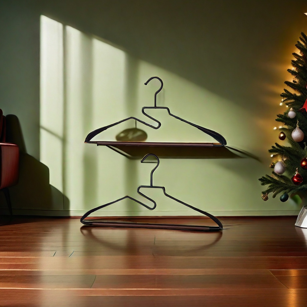 Simple anti-slip thickened plastic clothes hanger for storage and organization, multi-functional household hanging items