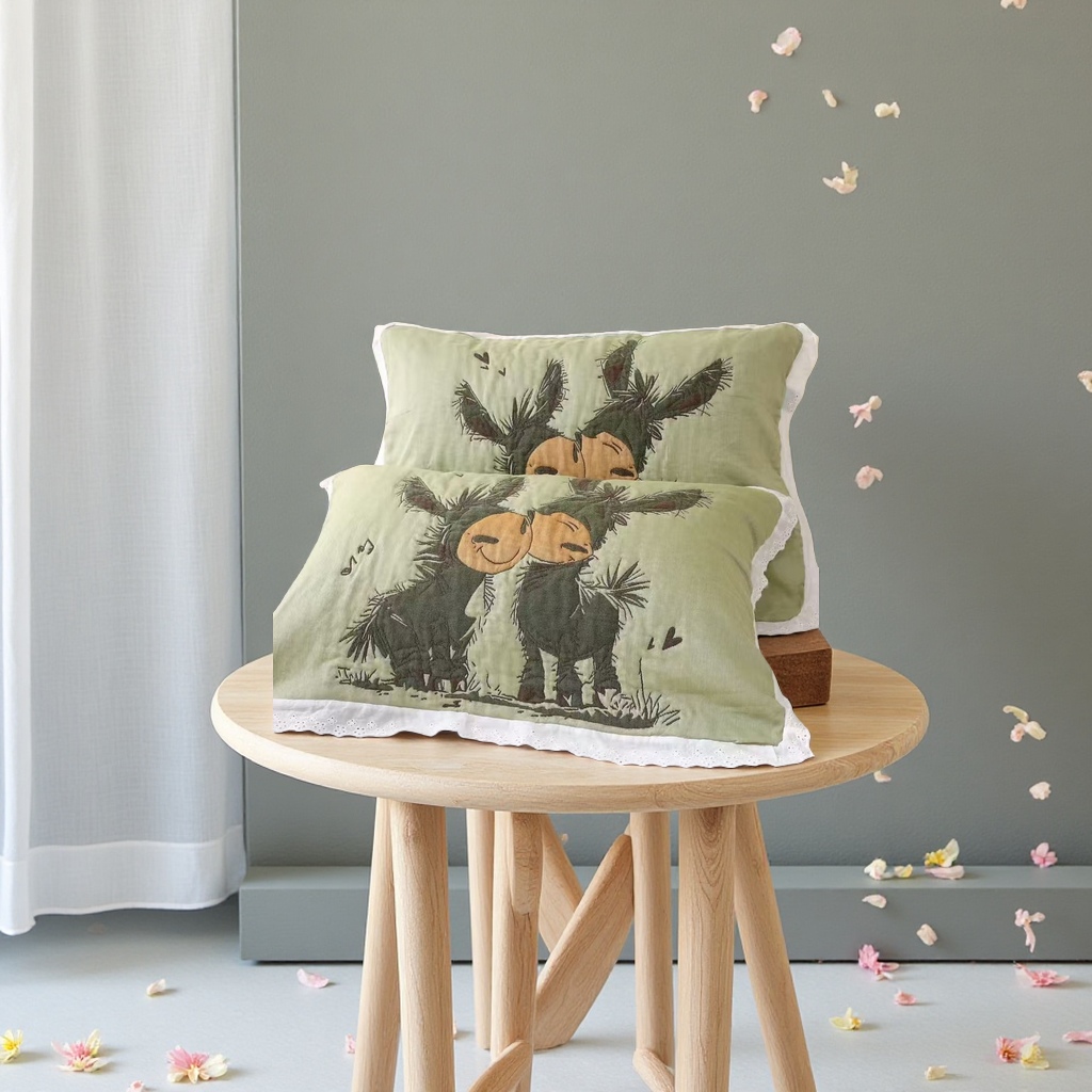 Pure cotton gauze breathable pillowcase 30*70cm, soft sweat-absorbing and comfortable sleep product details Picture