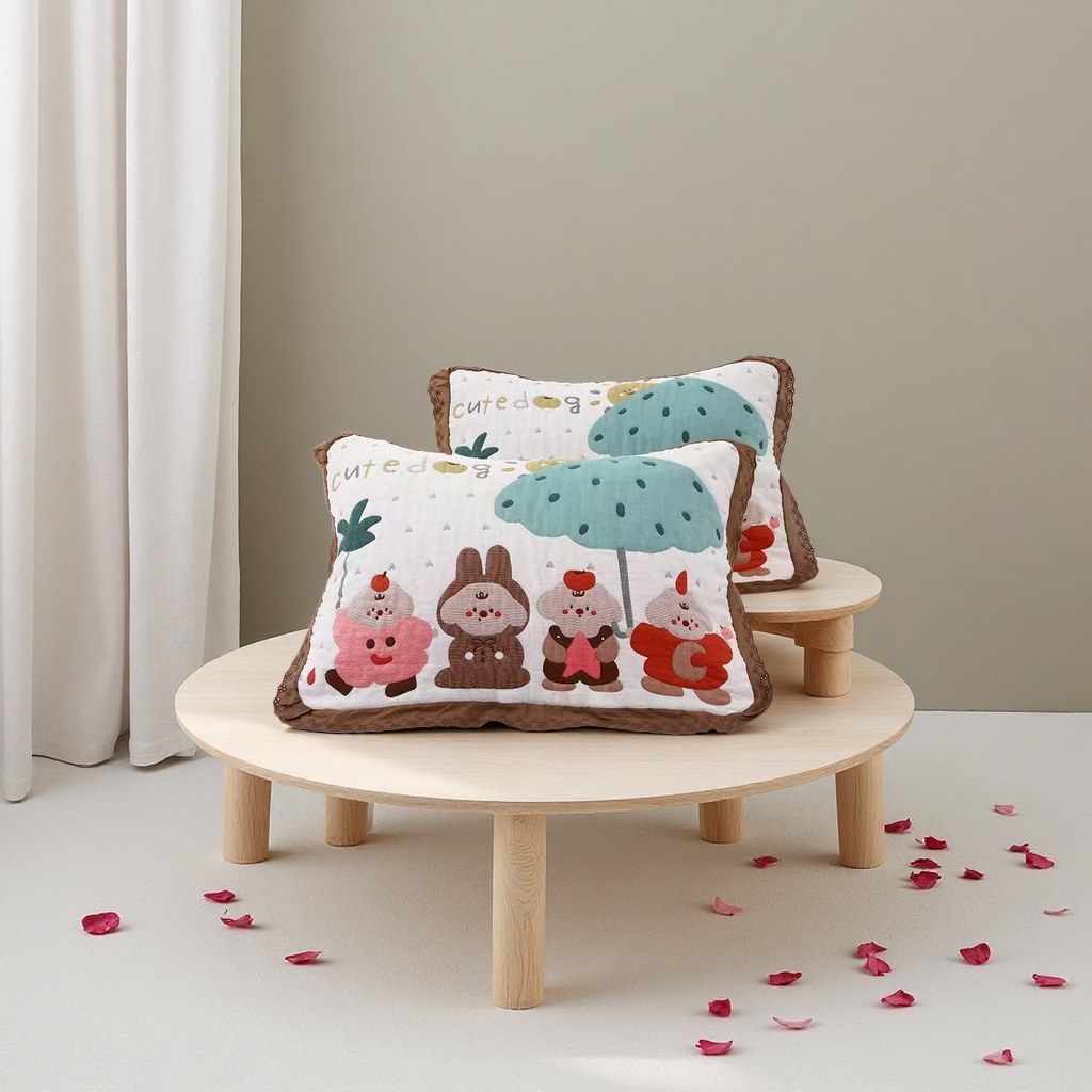 Pure cotton gauze breathable pillowcase 30*70cm, soft sweat-absorbing and comfortable sleep product Application Scenario