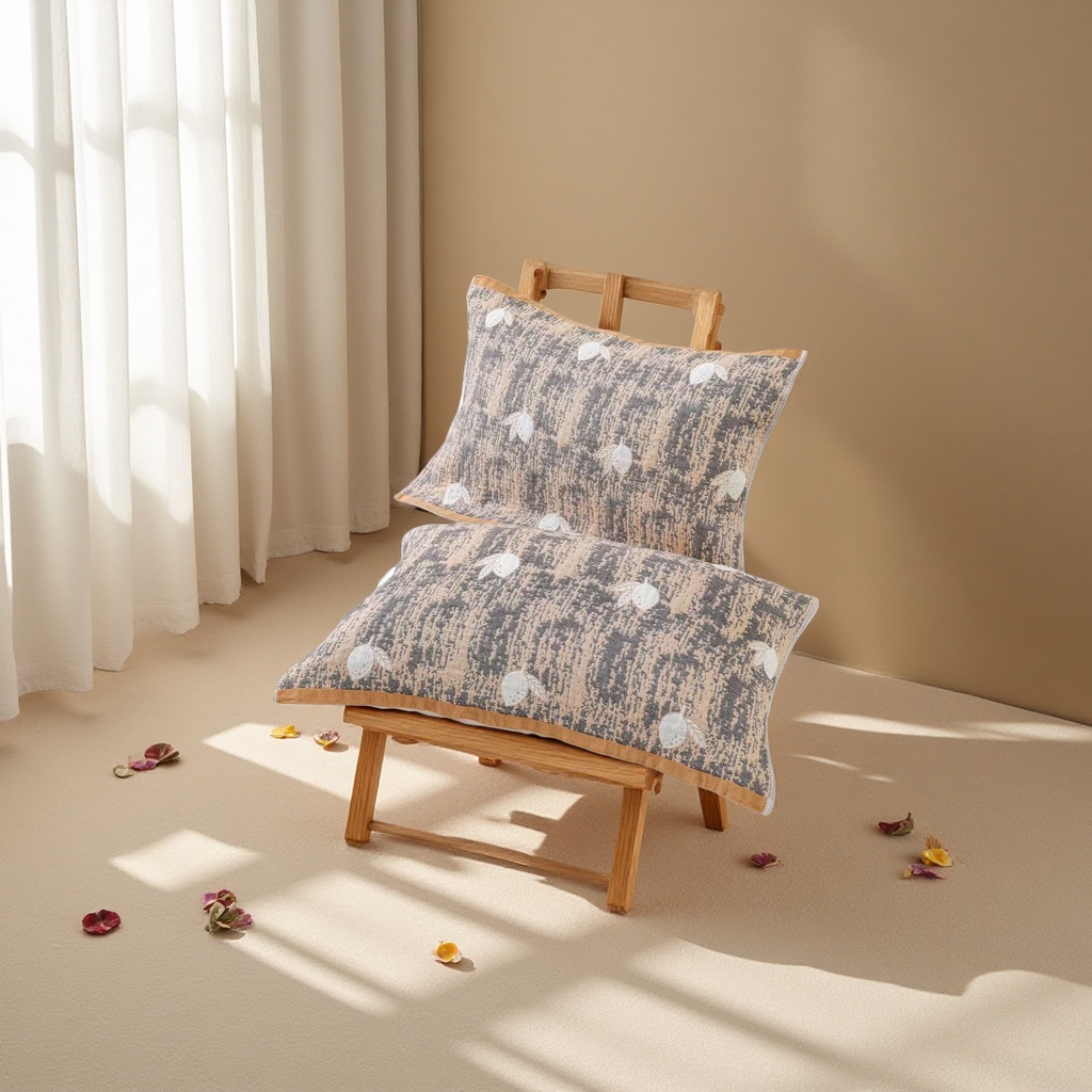 Thickened pure cotton gauze breathable pillowcase, sweat-absorbent, soft and comfortable for home use details Picture