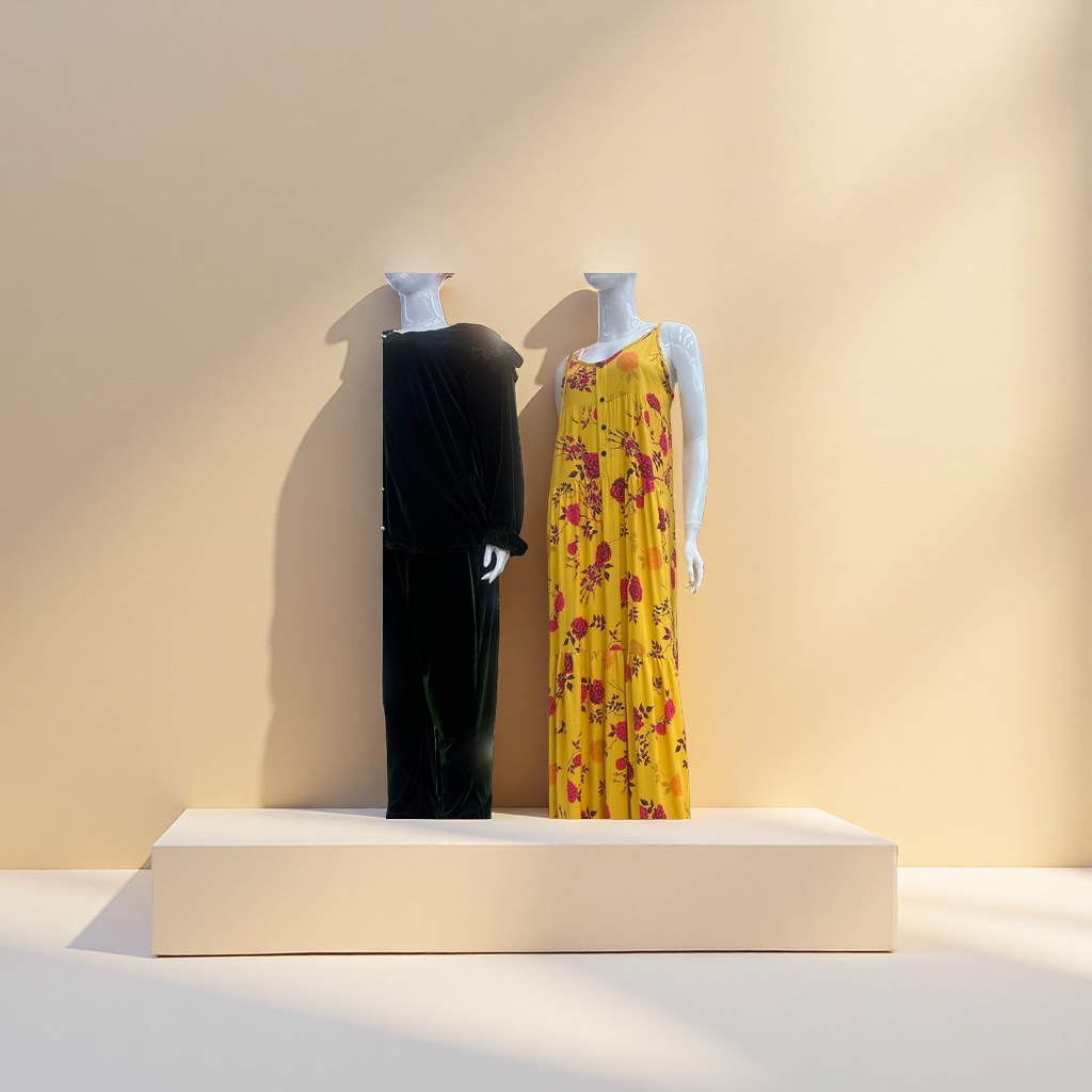 Long skirt home wear, sleeping dress, loose, comfortable, warm, thickened winter home wear Specification image