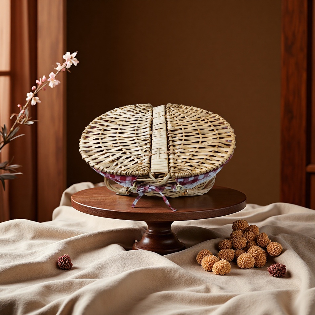 柳编收纳筐藤编篮子手工编织家居用品自然风格