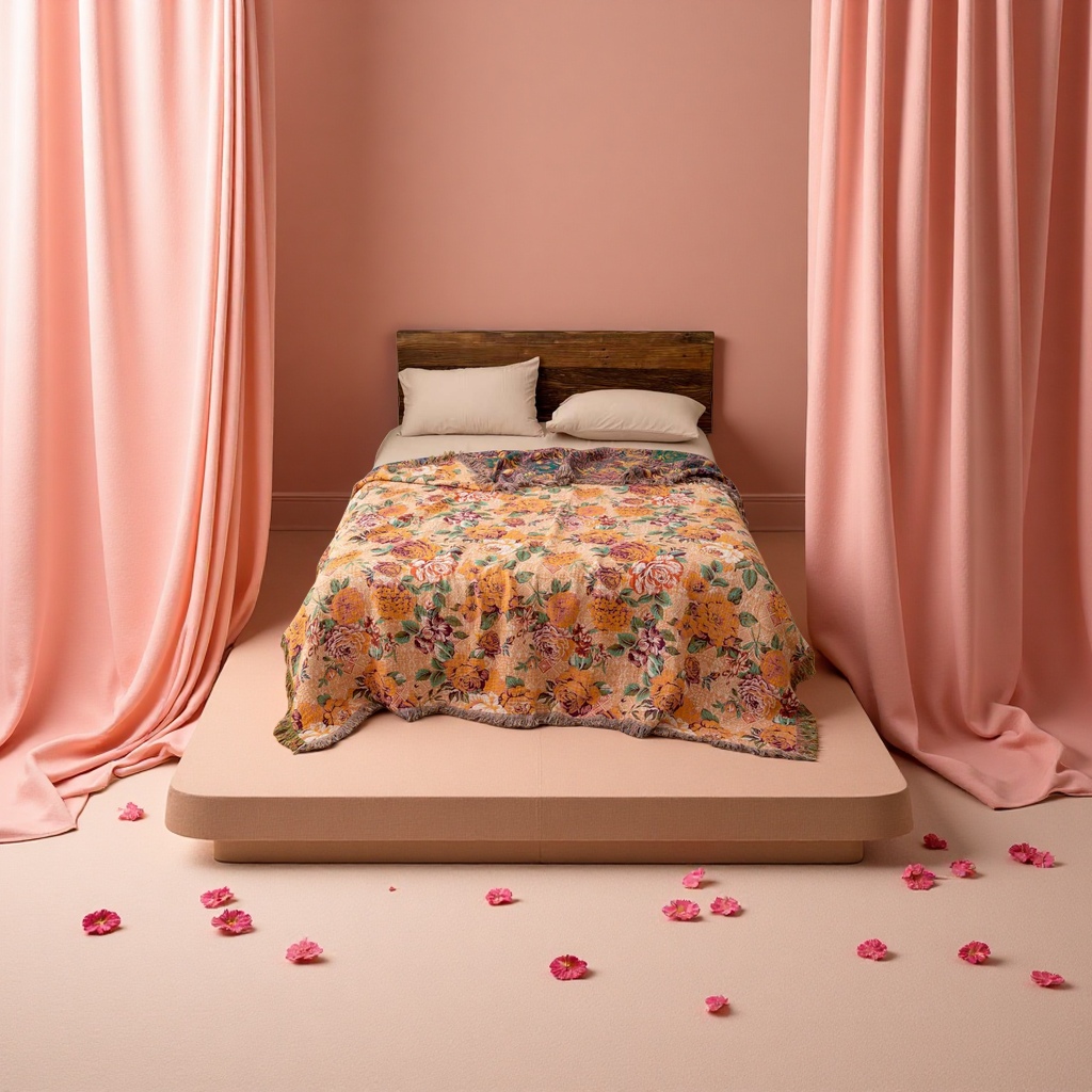 Silk home textile pure cotton four-piece set household bedding is comfortable, breathable, soft and skin-friendly