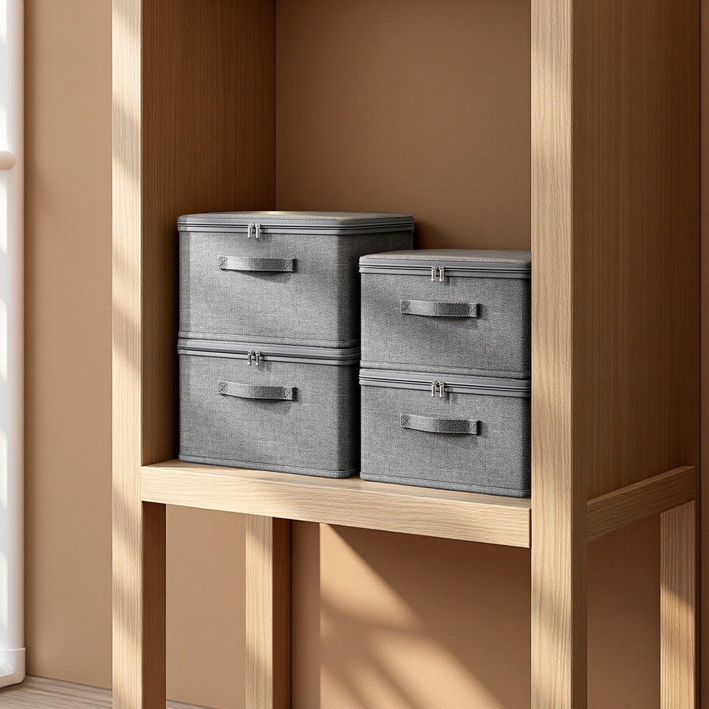 阳离子软盖收纳箱带锁家用折叠整理储物箱衣服文件证件防尘