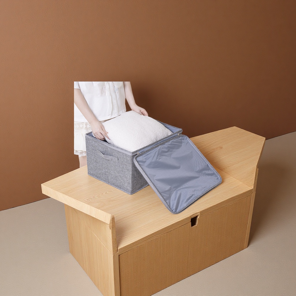 收纳箱/百纳箱棉麻/带轮整理箱/收纳/露营收纳箱产品图