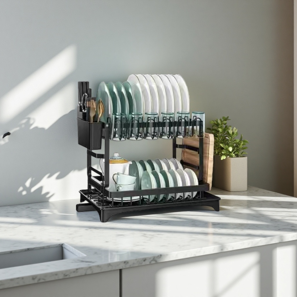 Kitchenware bowl rack, plate rack, storage cabinet, daily necessities and general merchandise storage rack, multi-functional stainless steel Specification image
