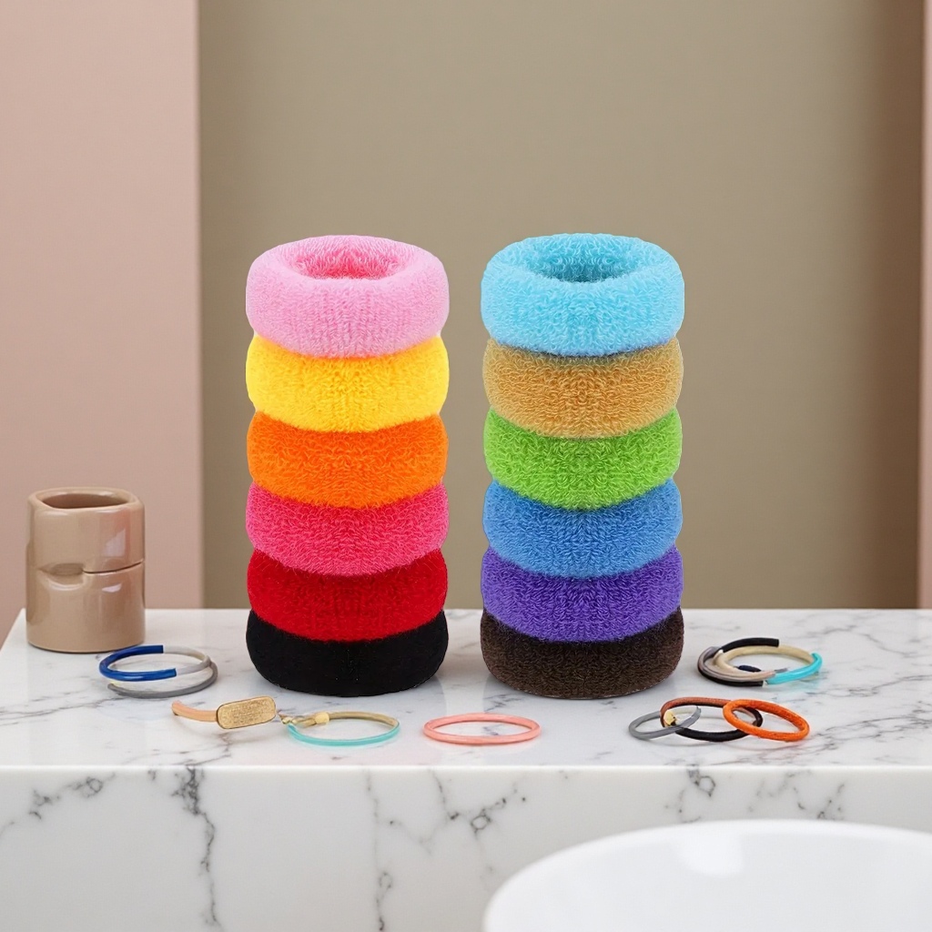 High-elasticity hair ties for foreign trade, large thickened towel loops, hair accessories, hair ties, and hair rubber bands