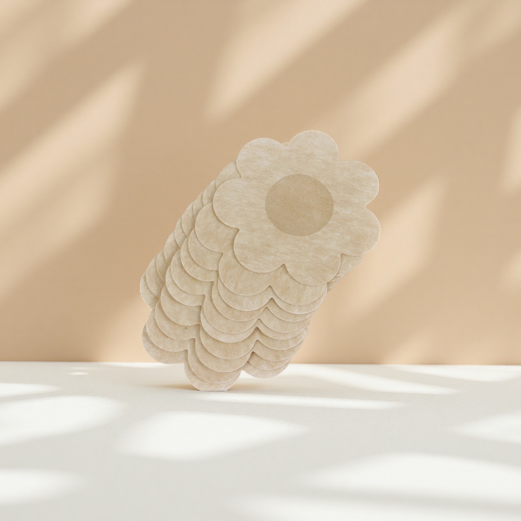 Anti-protrusion, invisible, traceless, ultra-thin breathable breast patch for pajamas, non-woven fabric disposable breast patch