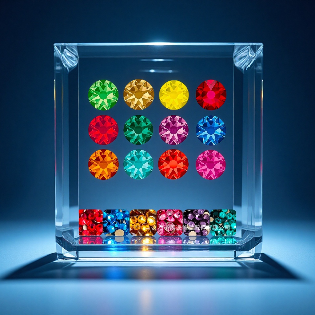 Wholesale of high-quality cross-border eight or eight small imitation Chinese flat-bottomed diamond, glass and crystal diamond diy nail art accessories