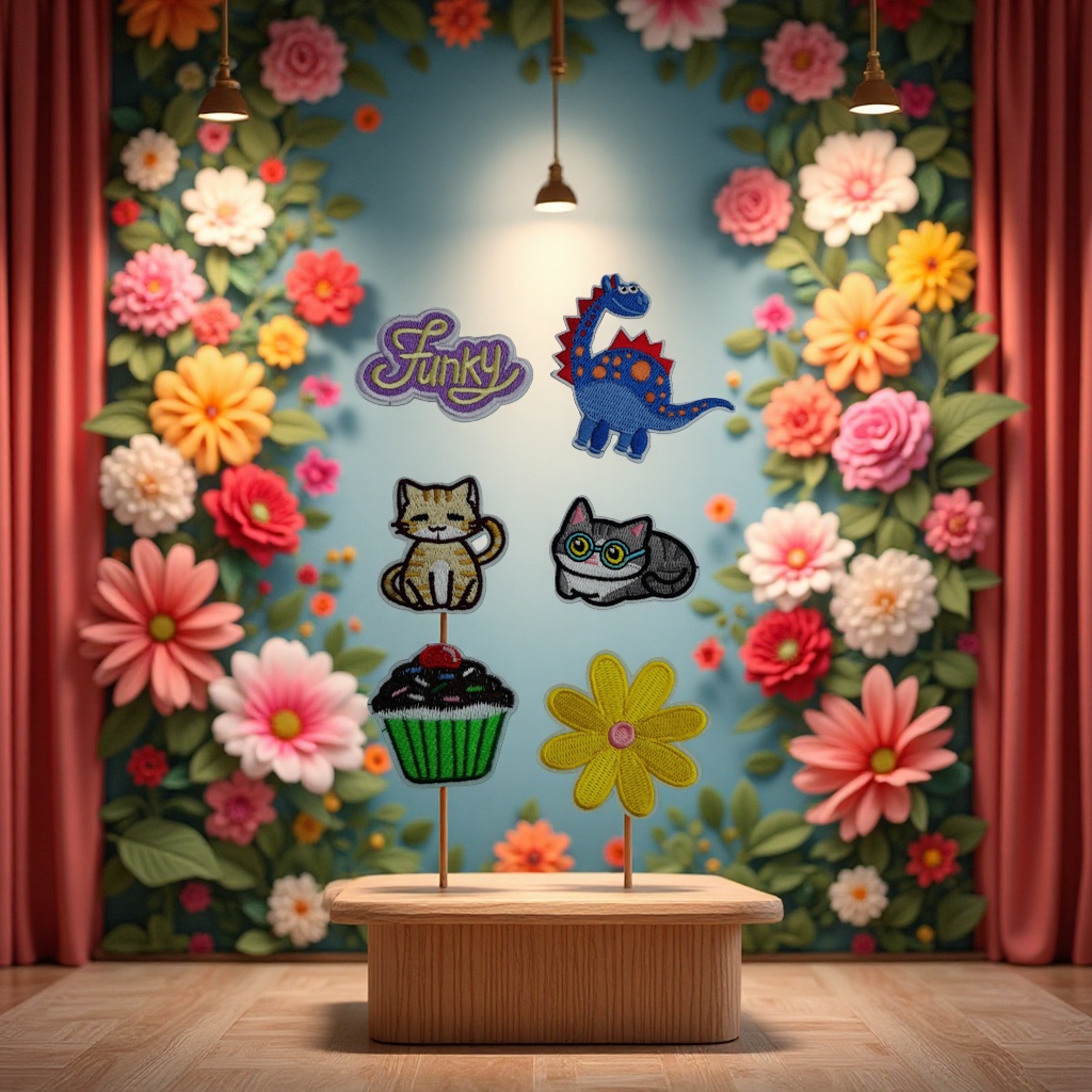 Embroidery cloth stickers, 10 pieces of embroidery patch stickers, handcrafted decorative stickers, 143929315