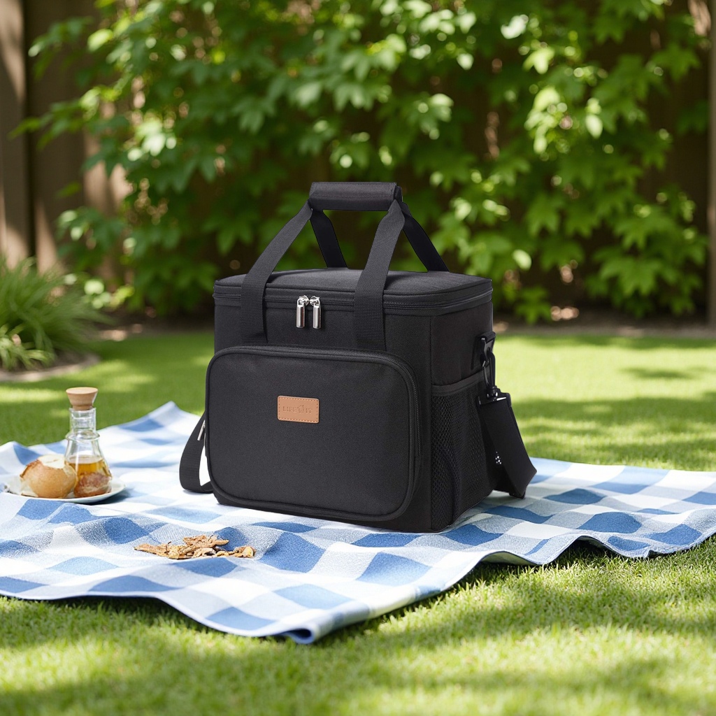 亚马逊旅行大容量手提野餐包PEVA户外车载冰包防水单肩斜挎保温包