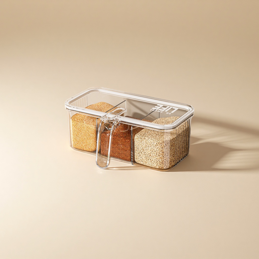 Plastic seasoning jars, salt shakers, plastic seasoning packaging jars, kitchenware, moisture-proof, fresh-keeping and sealed design Application Scenario