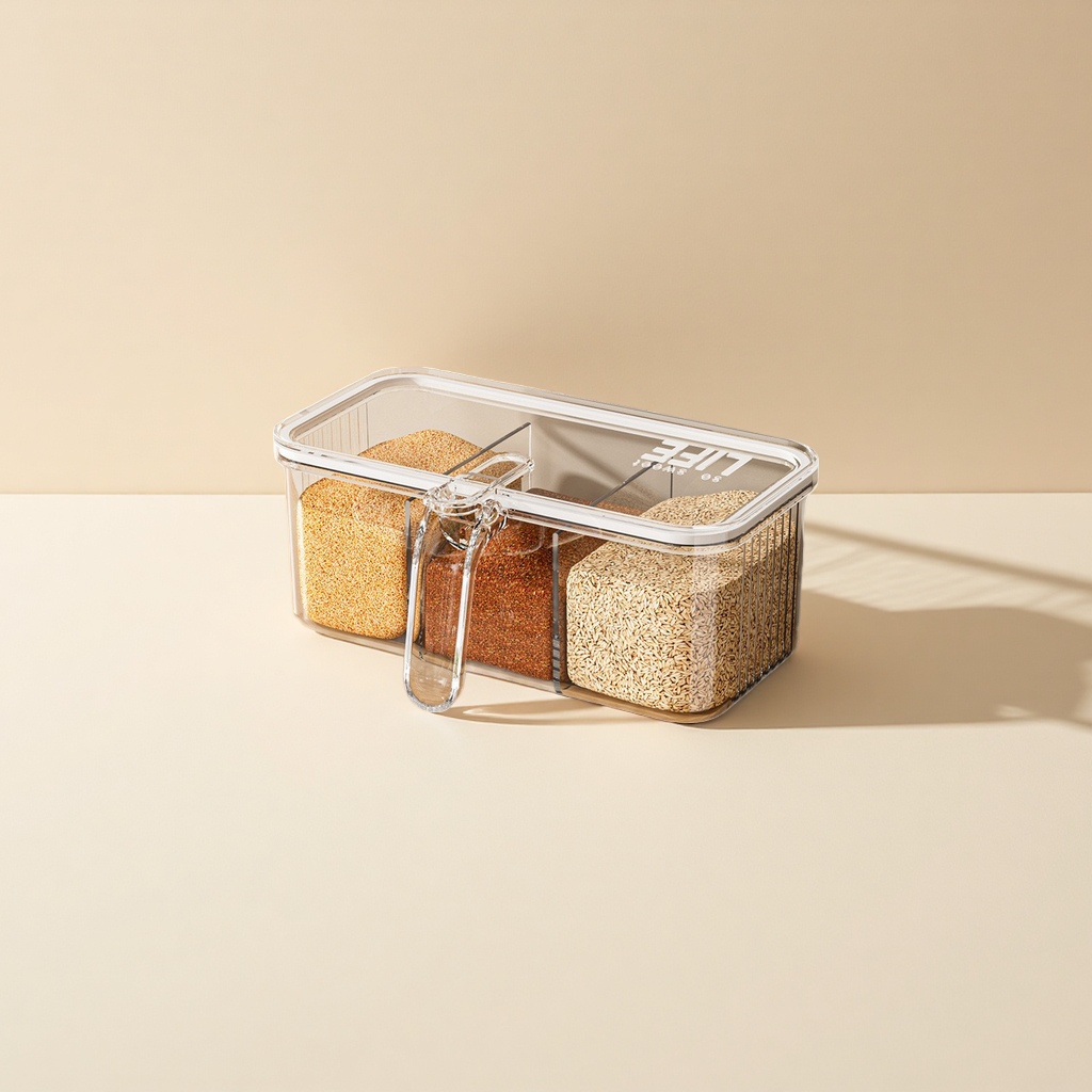 Plastic seasoning jars, salt shakers, plastic seasoning packaging jars, kitchenware, moisture-proof, fresh-keeping and sealed design