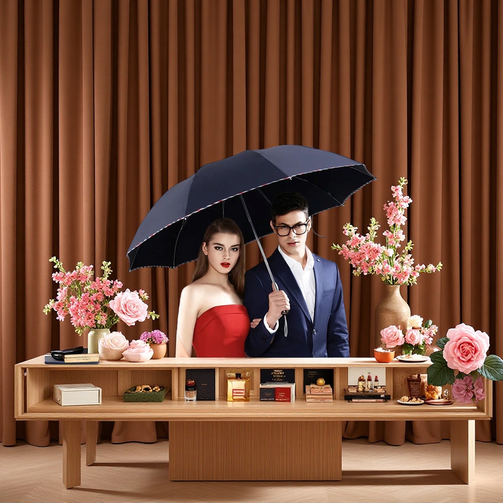 天堂伞3311E碰64公分三折伞10k包边防风耐用