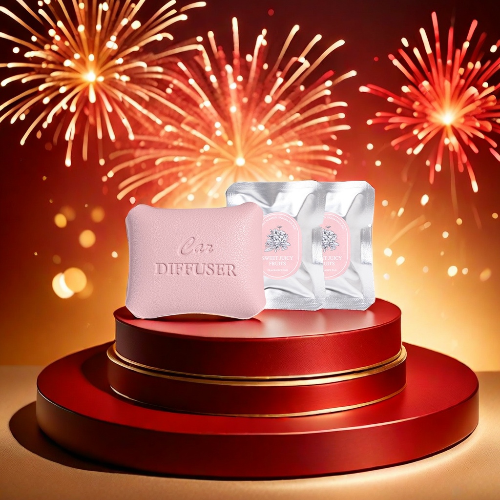 厂家直供仿小羊皮汽车车载盒出风口高级感替换香膏空调出风口香薰 细节图