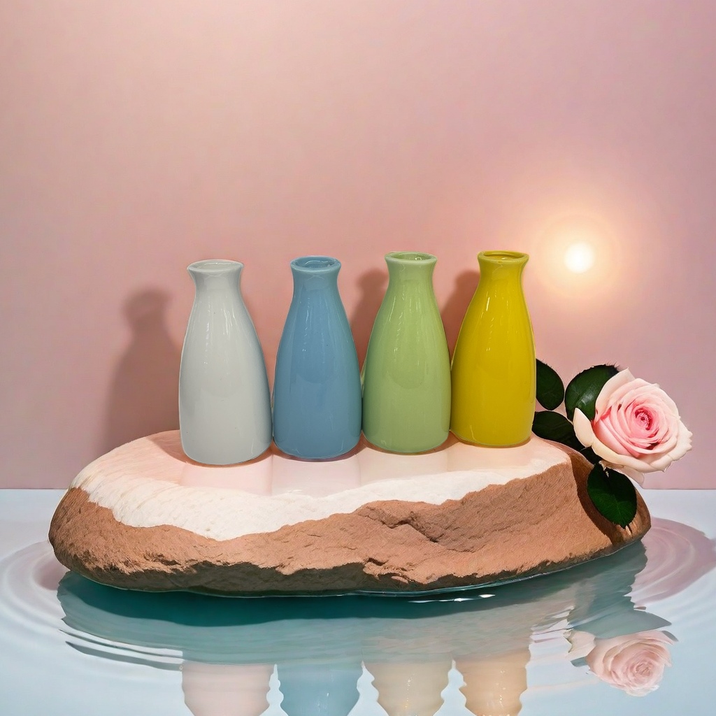 Ceramic small flower vase, exquisite vase, creative home decoration item, floral arrangement tool details Picture