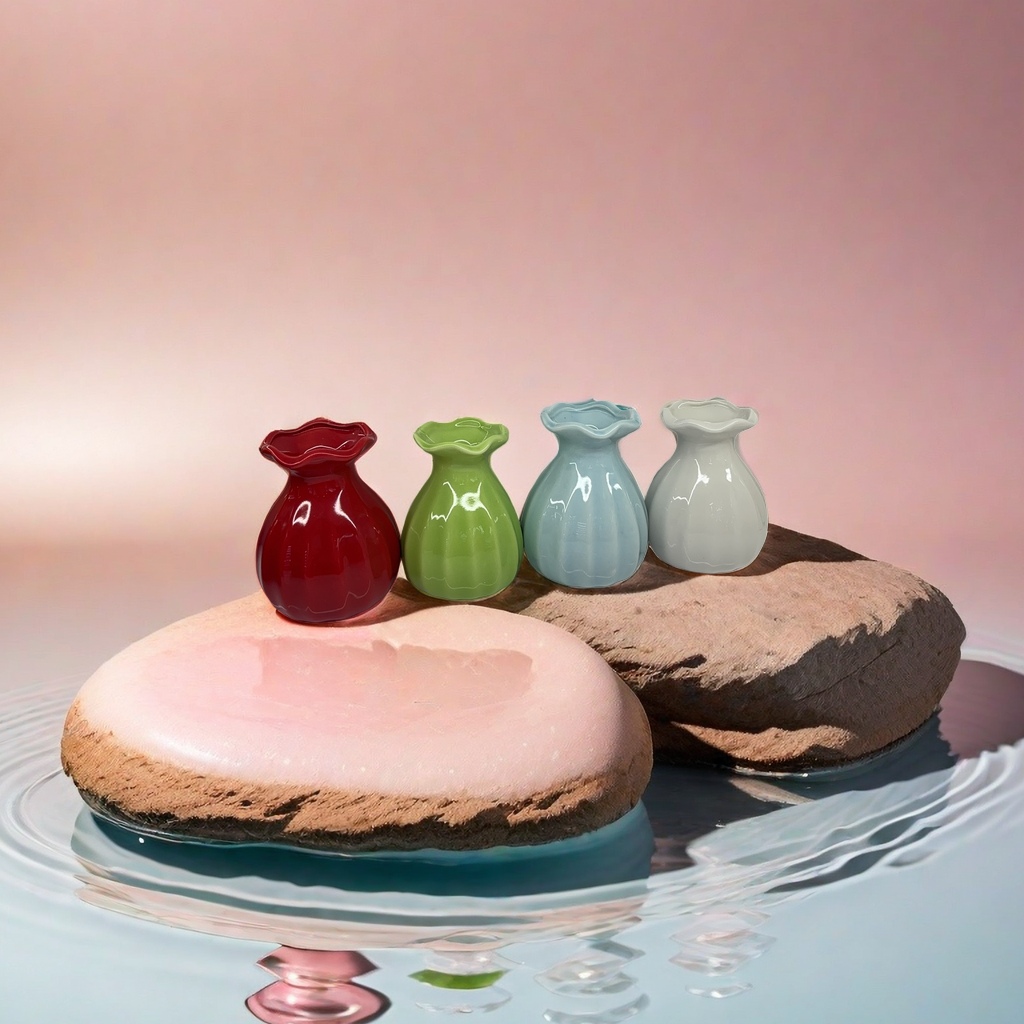 Ceramic small flower vase, exquisite vase, creative home decoration item, floral arrangement tool Application Scenario