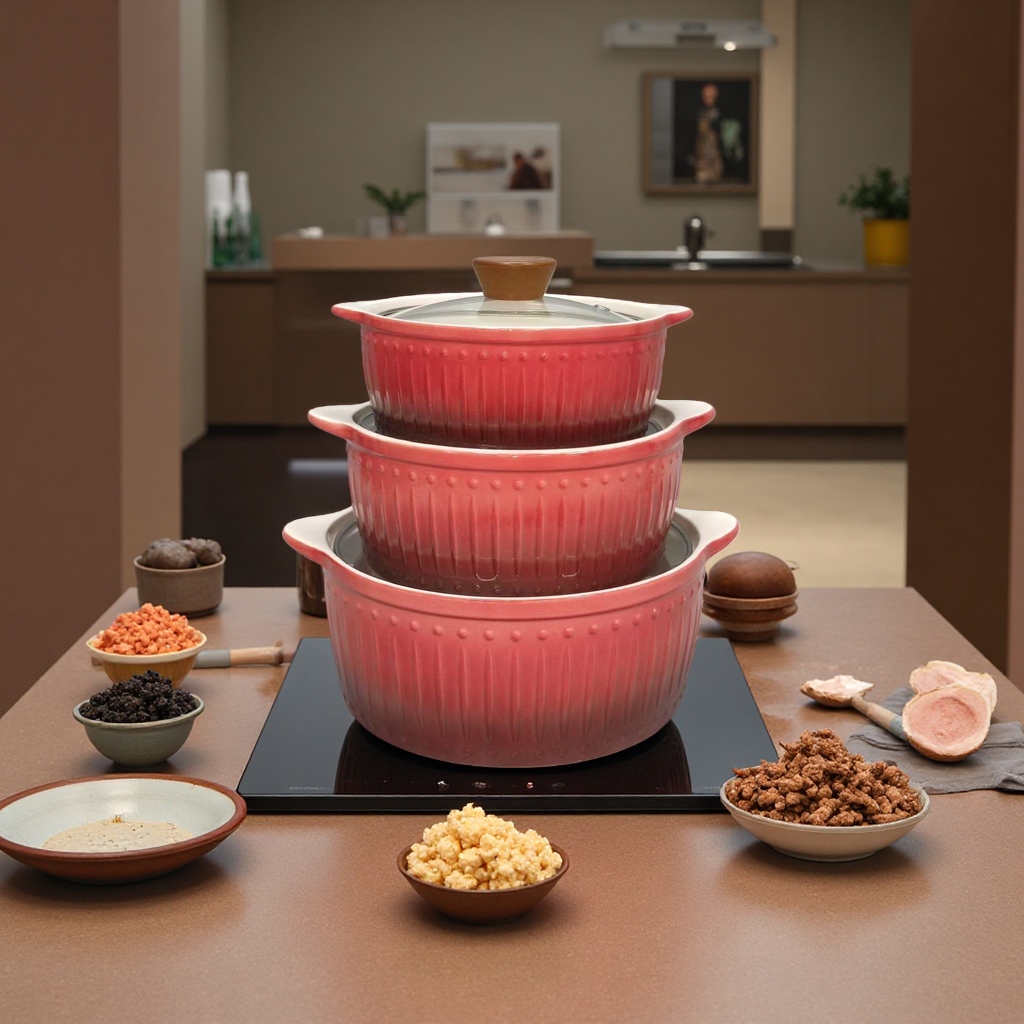 Ceramic soup pot, household large-capacity stewing pot, 1.5L healthy uncoated soup pot Application Scenario