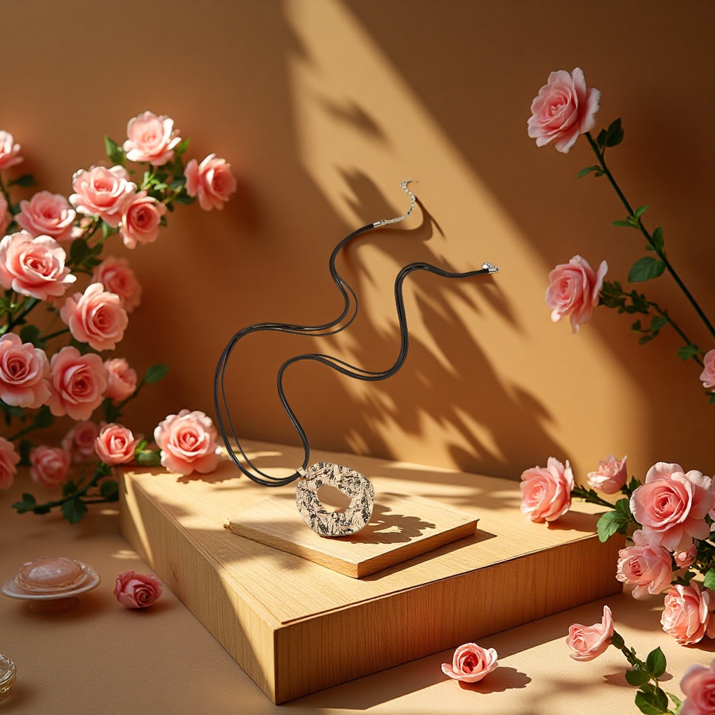 毛衣链女时尚锁骨链简约金属项链轻奢设计感可定制个性项链白底实物图