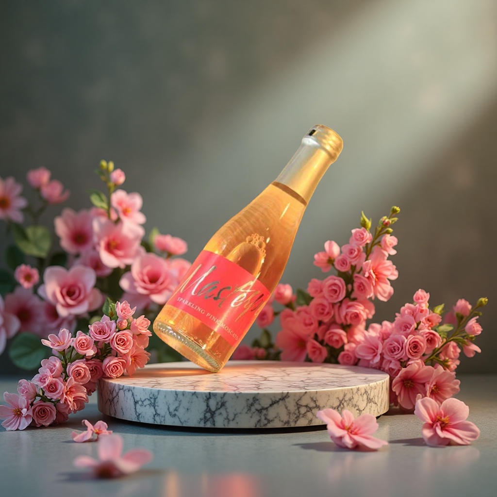 Moscato sparkling wine, champagne sparkling wine, bottled sparkling drink, refreshing taste, slightly tipsy beverage Application Scenario