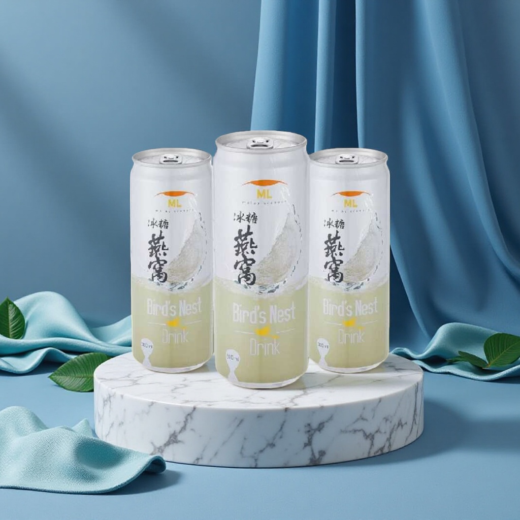 Malaysian rock sugar bird's nest bottled beverage for hangover relief, refreshing, beautifying and nourishing the skin Specification image