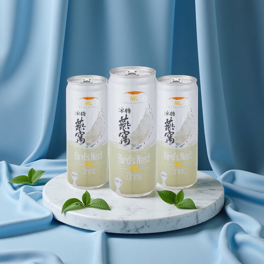 Malaysian rock sugar bird's nest bottled beverage for hangover relief, refreshing, beautifying and nourishing the skin