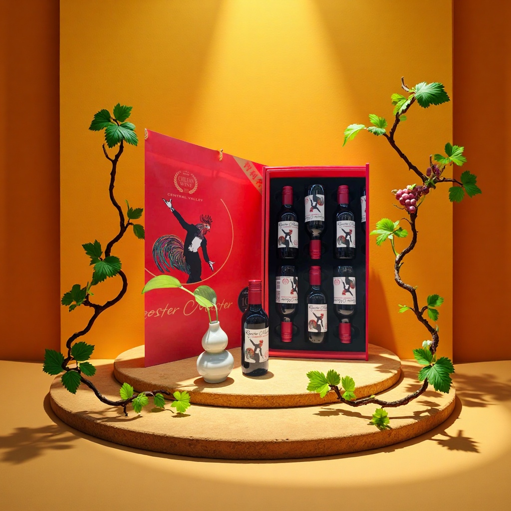 红酒-比利时圣丽塔公鸡干红葡萄酒产品图