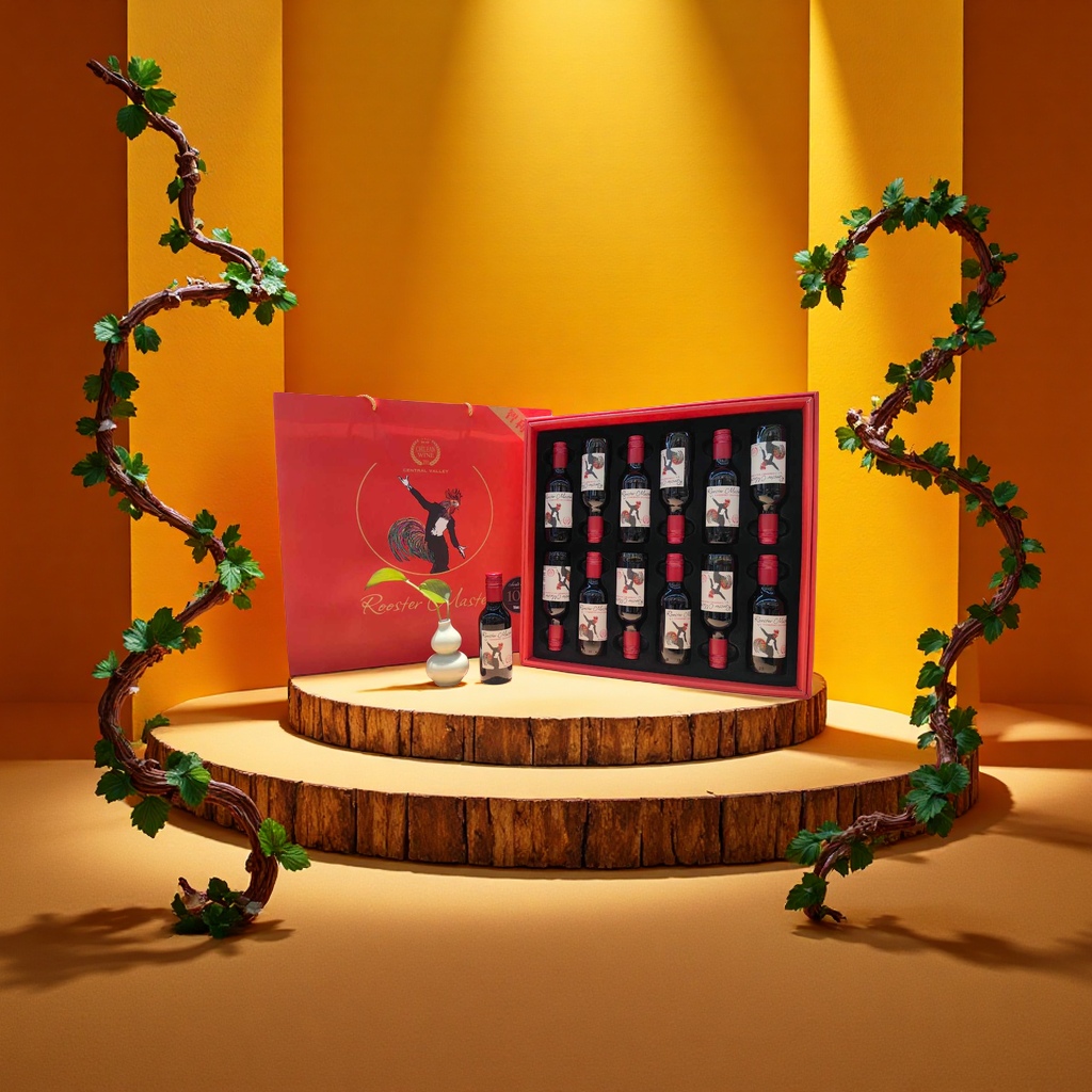 红酒-比利时圣丽塔公鸡干红葡萄酒细节图