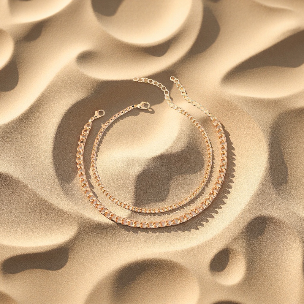 脚背链/水晶脚链/红绳脚链/脚链/水晶珠脚链白底实物图