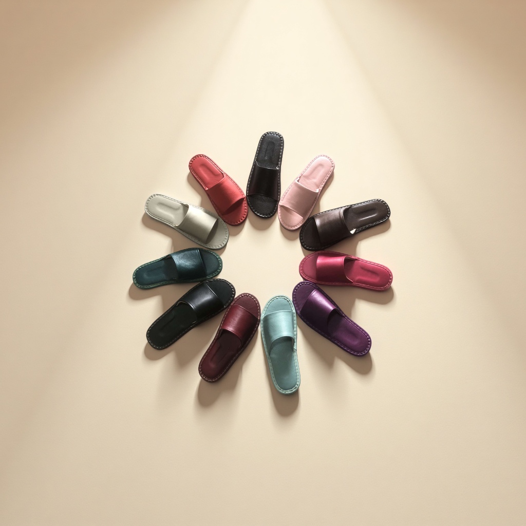 Leather open-top summer flip-flops are breathable, comfortable and anti-slip, suitable for both men and women