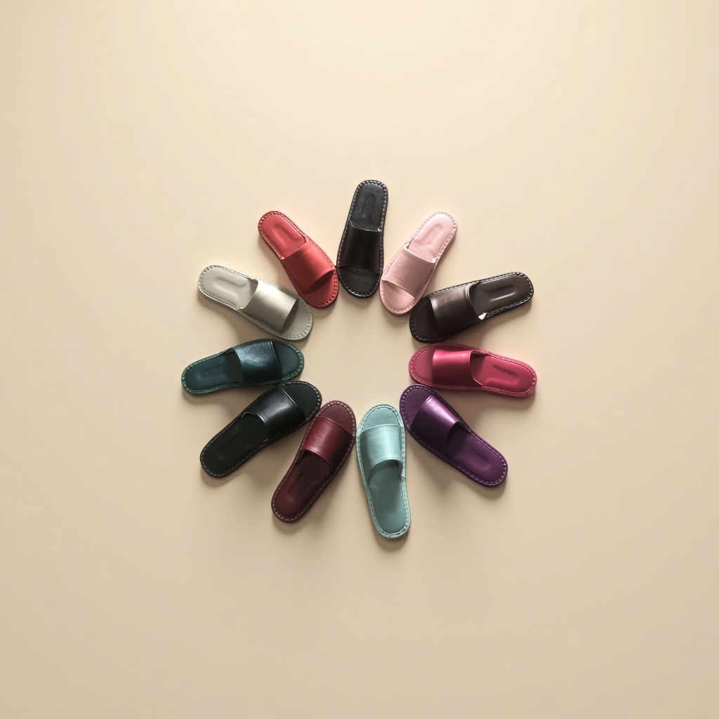 Leather open-top summer flip-flops are breathable, comfortable and anti-slip, suitable for both men and women Specification image