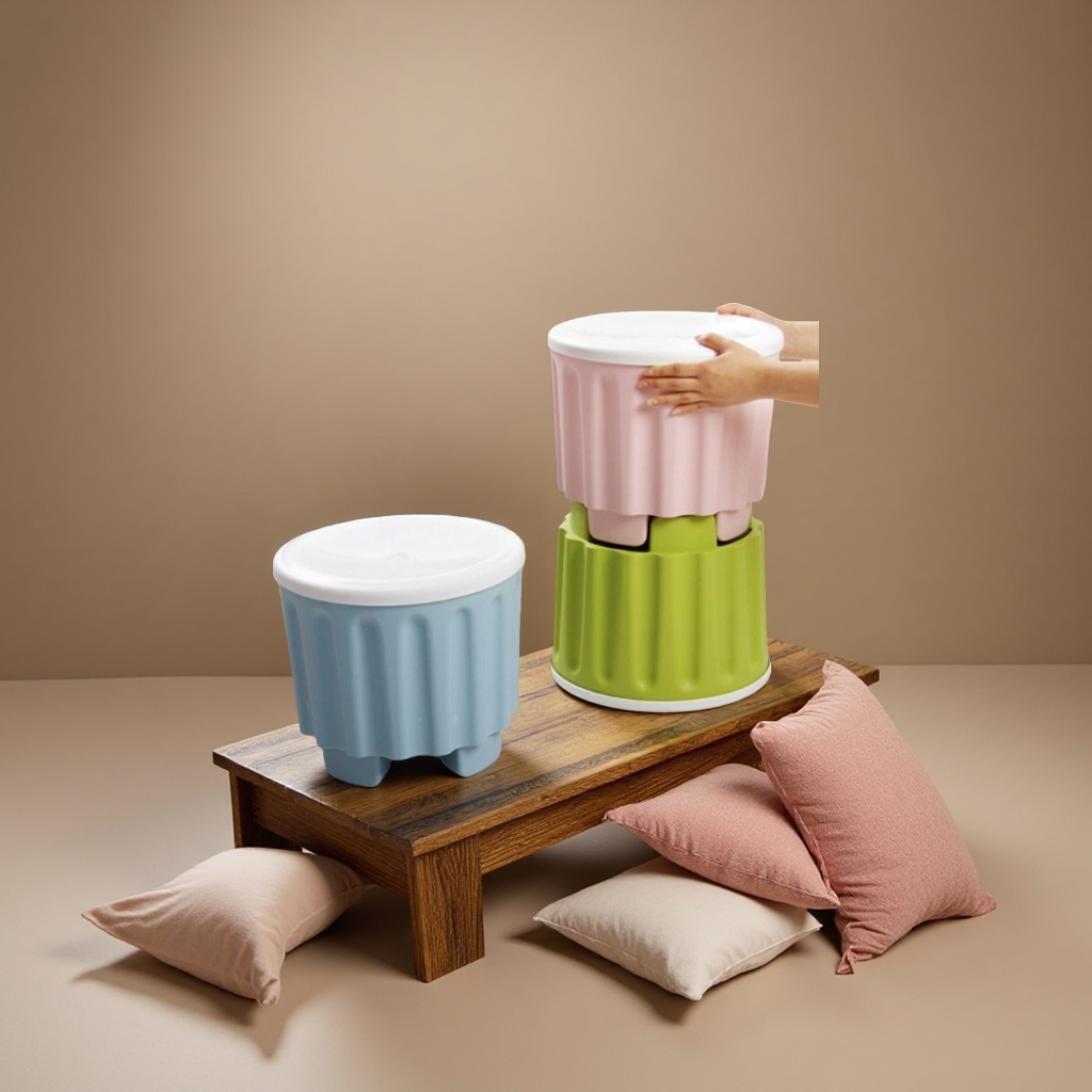 收纳凳、储物凳、收纳桌实物图