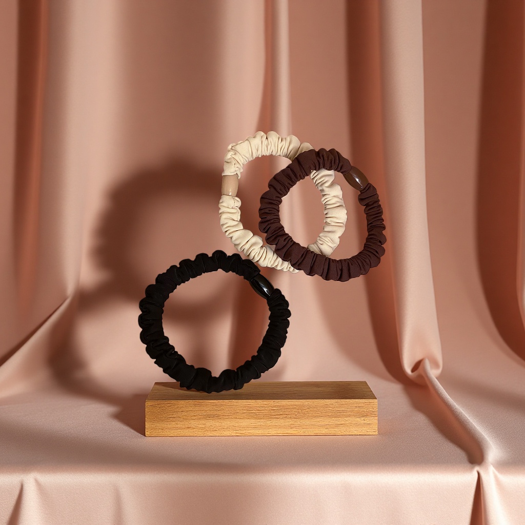 Korean high-elasticity black versatile hair bands, large intestine bands, hair ties, ponytail hair ties, and girl's rubber bands