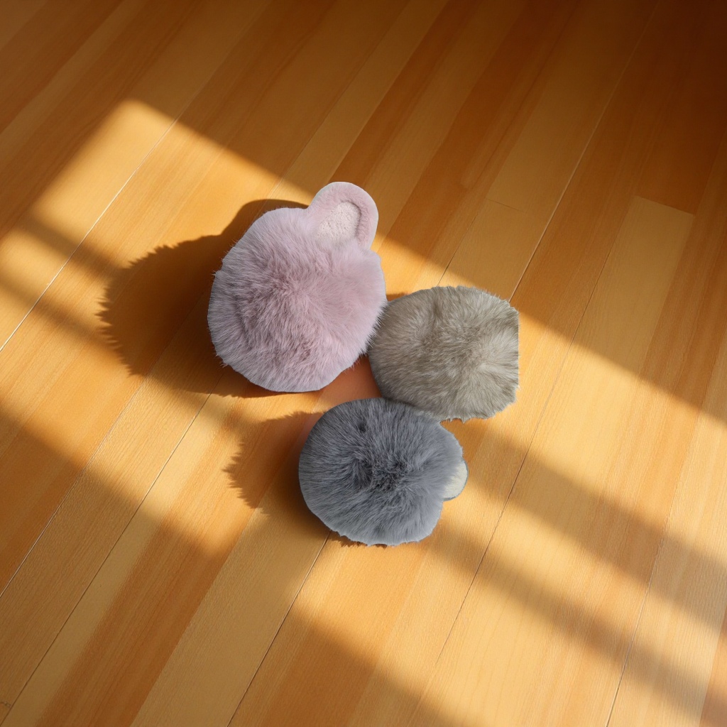 Plush soft slippers for home warmth, thickened in winter, women's and men's styles