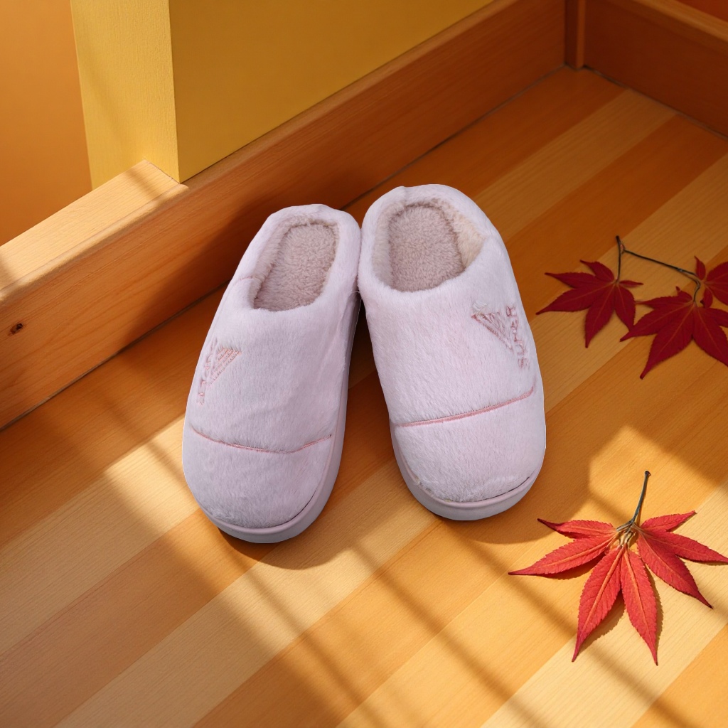 Thickened and warm cotton slippers, soft-soled indoor slippers for women and men in winter